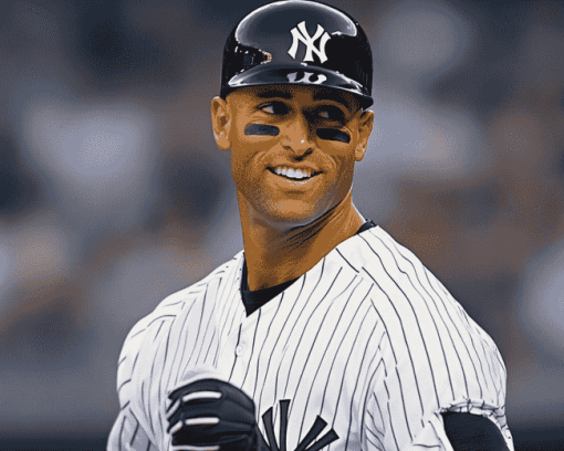 Derek Jeter Baseball Icon Diamond Painting