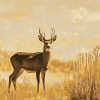 Desert Deer Wildlife Diamond Painting