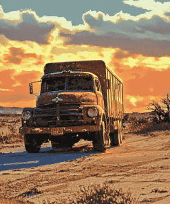 Desert Old Truck Diamond Painting