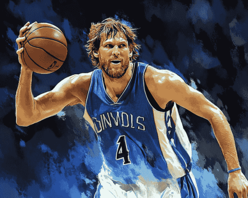 Dirk Nowitzki Basketball Diamond Painting