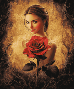 Disney Belle Rose Diamond Painting