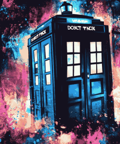 Doctor Who Tardis Colorful Diamond Painting