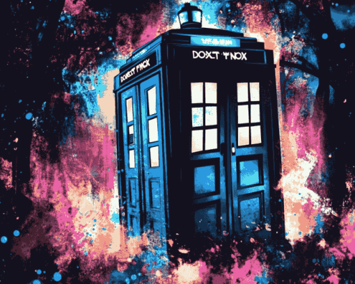 Doctor Who Tardis Colorful Diamond Painting