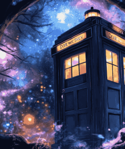 Doctor Who Tardis Colorful Diamond Painting