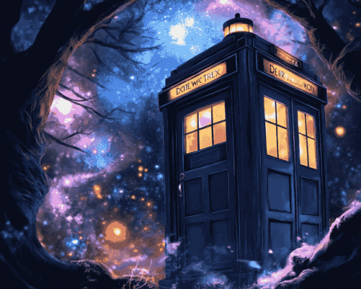 Doctor Who Tardis Colorful Diamond Painting