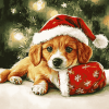 Dog Festive Diamond Painting