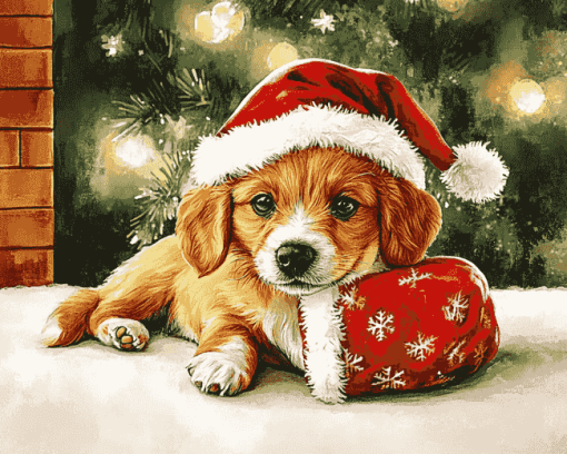 Dog Festive Diamond Painting