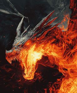 Dragon Fire Animation Diamond Painting