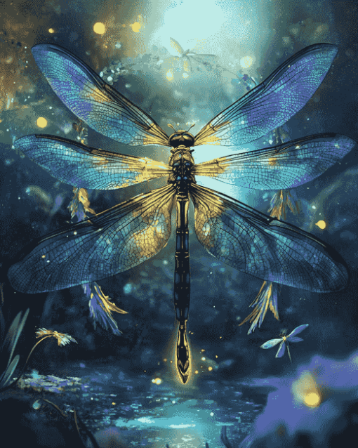 Dragonfly Dreamcatcher Diamond Painting