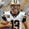 Drew Brees Football Icon Diamond Painting