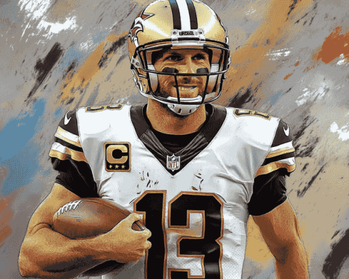 Drew Brees Football Icon Diamond Painting