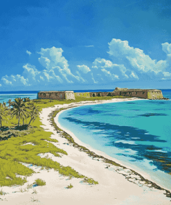 Dry Tortugas Beach Island Diamond Painting