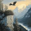 Eagles Nest Landscape Diamond Painting