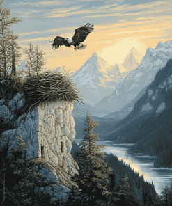 Eagles Nest Landscape Diamond Painting