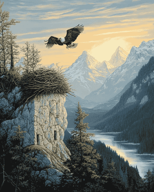 Eagles Nest Landscape Diamond Painting