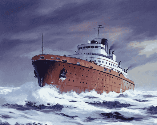 Edmund Fitzgerald Maritime Ship Diamond Painting