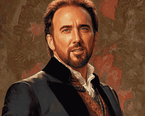 Elegant Nicolas Cage Diamond Painting