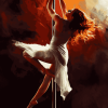 Elegant Woman Pole Dancer Diamond Painting