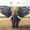 Elephant and Butterfly Diamond Painting