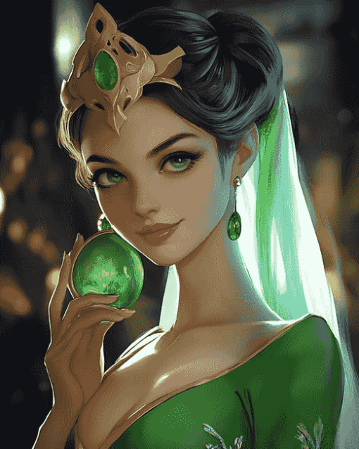 Emerald Princess Animation Diamond Painting