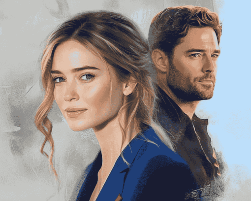 Emily Blunt and John Krasinski Diamond Painting