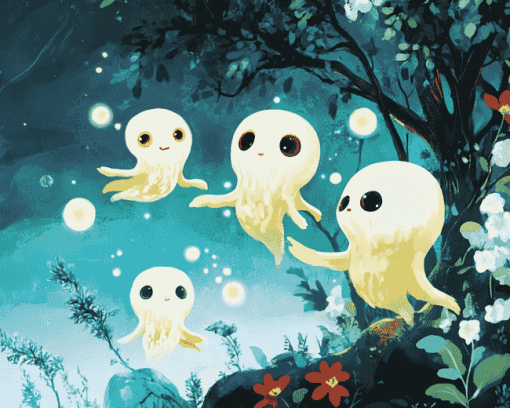 Enchanted Kodama Anime Diamond Painting