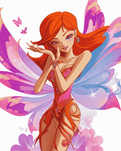 Enchanting Bloom Winx Fantasy Diamond Painting