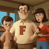 F Is for Family Cartoon Diamond Painting