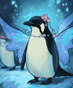 Fairy Penguin Fantasy Diamond Painting