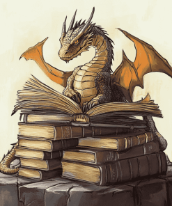 Fantasy Dragon Book Diamond Painting