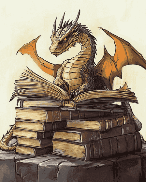 Fantasy Dragon Book Diamond Painting