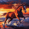 Fantasy Horse Sunset Diamond Painting