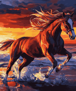 Fantasy Horse Sunset Diamond Painting