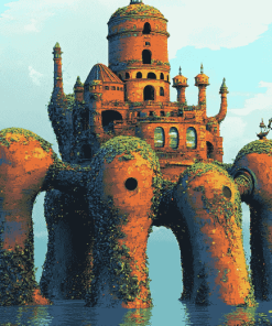 Fantasy Laputa Castle Animation Diamond Painting