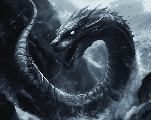 Fantasy Leviathan Serpent Diamond Painting