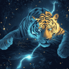 Fantasy Lightning Tiger Art Diamond Painting