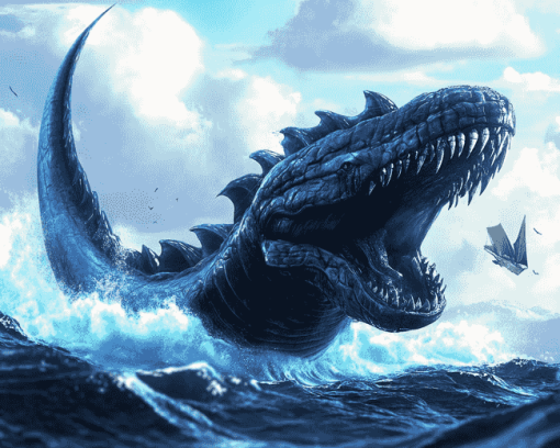 Fantasy Sea Serpent Diamond Painting