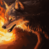 Fire Wolves Diamond Painting