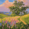 Floral Fields Landscape Diamond Painting