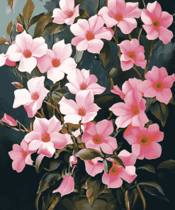 Floral Rochtrumpet Roses Diamond Painting