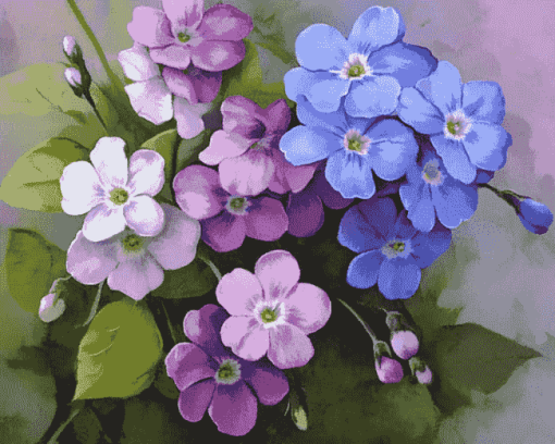 Forget Me Not Blossoms Diamond Painting