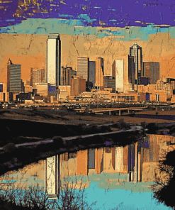 Fort Worth Skyline Art Diamond Painting