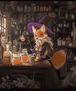 Fox Witch Animated Art Diamond Painting