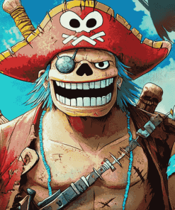 Franky Straw Hat Pirate Animation Diamond Painting