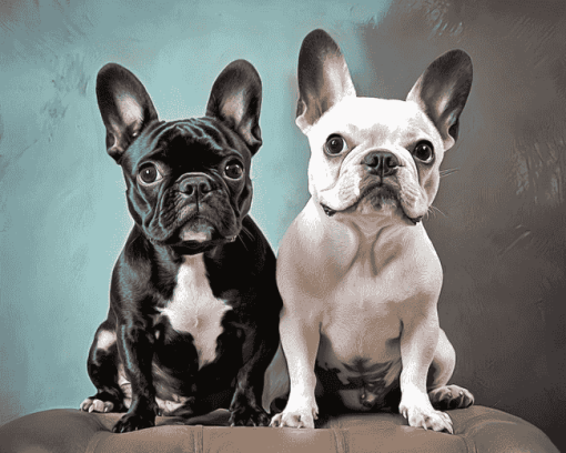 French Terrier Puppies Diamond Painting