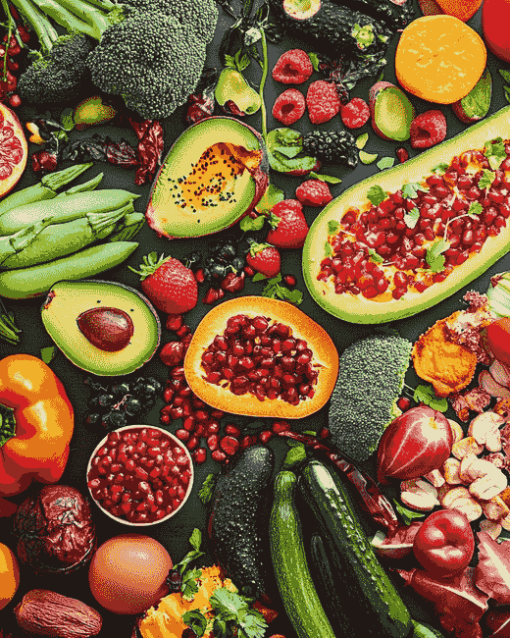 Fresh Vegan Fruits Diamond Painting