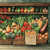 Fresh Vegetables Grocery Diamond Painting