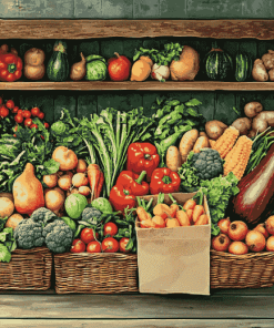 Fresh Vegetables Grocery Diamond Painting