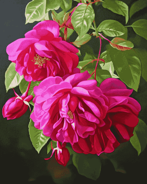 Fuchsia Musk Blossom Diamond Painting