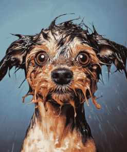 Funny Wet Puppy Diamond Painting